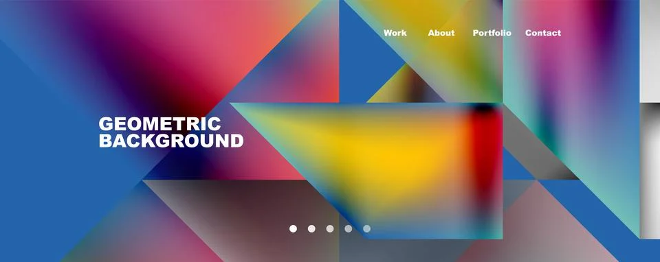 Dynamic lines, triangles, rectangles geometric abstract background. Vector Illustrazione stock