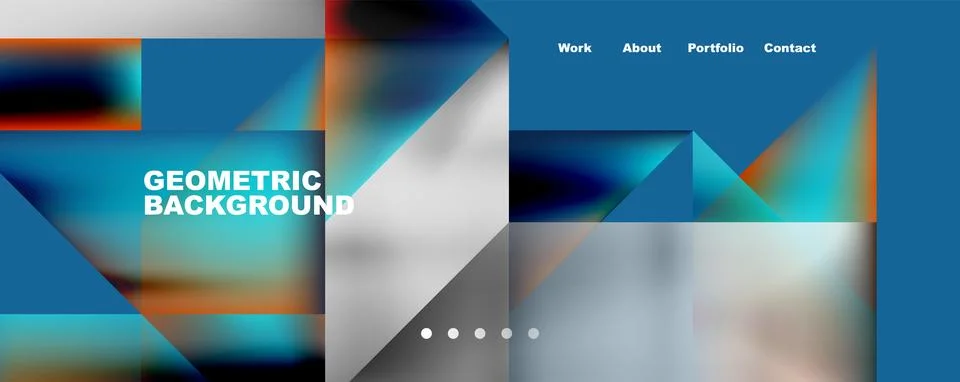 Dynamic lines, triangles, rectangles geometric abstract background. Vector Illustrazione stock