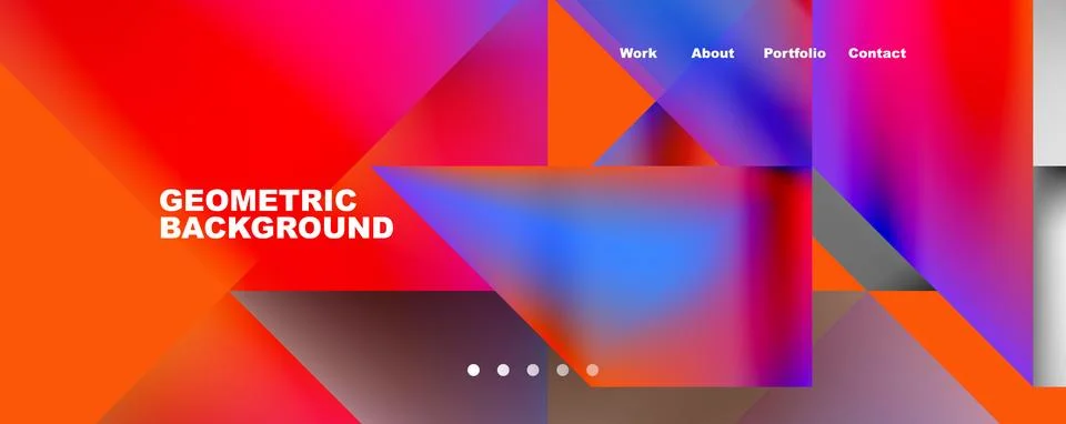 Dynamic lines, triangles, rectangles geometric abstract background. Vector Illustrazione stock