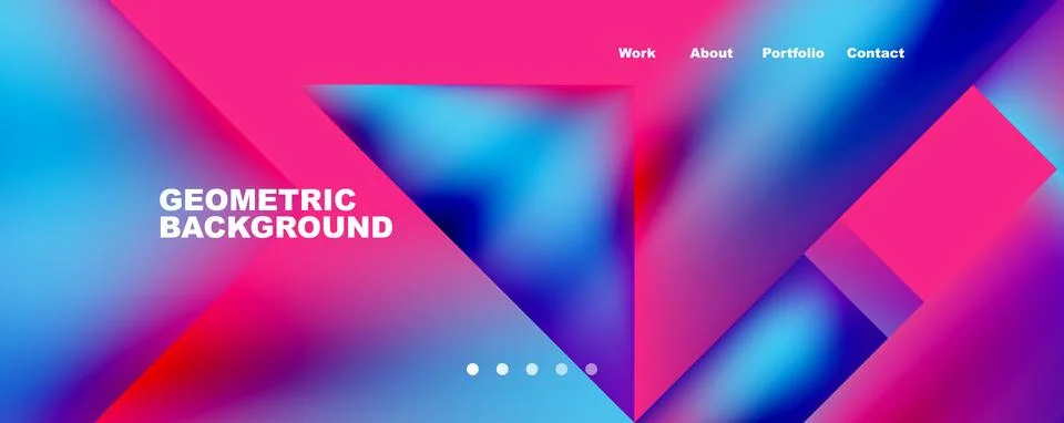 Dynamic lines, triangles, rectangles geometric abstract background. Vector Illustrazione stock