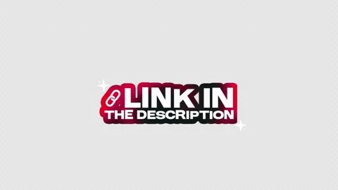 Dynamic 'Link in the Description' Text Animation Sticker Stock Footage 334466406