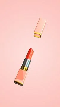 Dynamic Lipstick Revealing with Gradient Background Ilustración de archivo