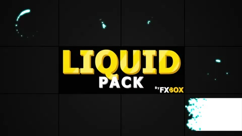 Dynamic Liquid Elements and Transitions Pack Stock Footage 130916976