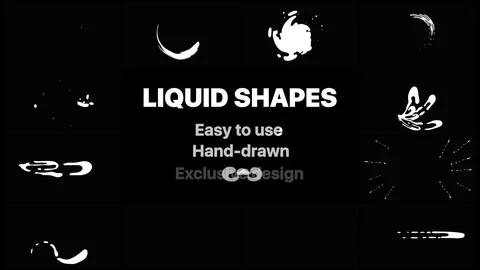 Dynamic Liquid Shapes After Effects stock