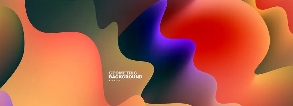 Dynamic liquid waves abstract background for covers, templates, flyers, placards Stock Illustration
