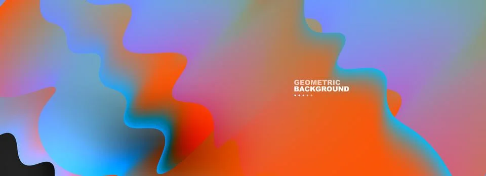 Dynamic liquid waves abstract background for covers, templates, flyers, placards Stock Illustration