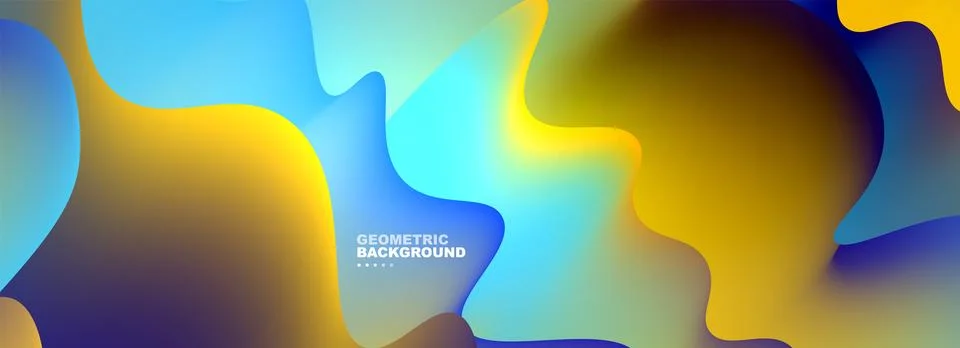 Dynamic liquid waves abstract background for covers, templates, flyers, placards Stock Illustration