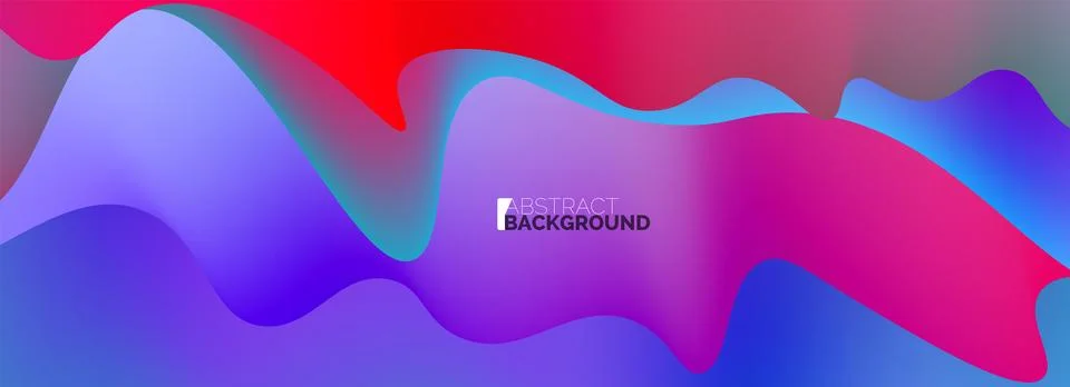 Dynamic liquid waves abstract background for covers, templates, flyers, placards Stock Illustration