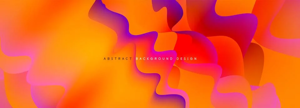 Dynamic liquid waves abstract background for covers, templates, flyers, placards Stock Illustration