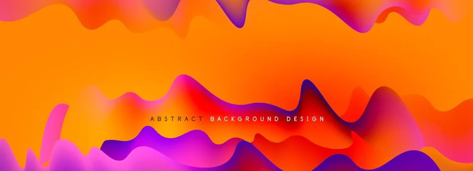 Dynamic liquid waves abstract background for covers, templates, flyers, placards Stock Illustration