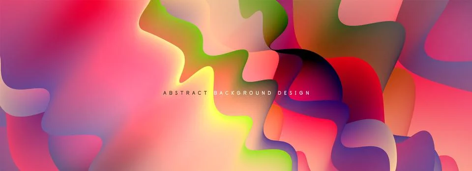 Dynamic liquid waves abstract background for covers, templates, flyers, placards Stock Illustration