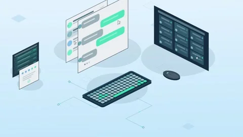 Dynamic Live Chat Support Team Animation with Engaging Visuals and Smooth Transi Stock Footage 339752437