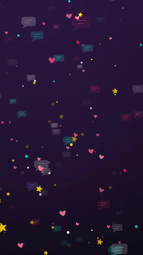 Dynamic Live Stream Chat Cascade Emojis Loop Video stock 330731633