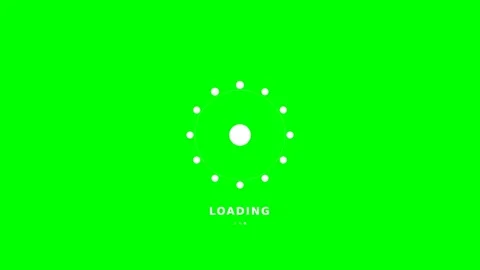 Dynamic Loading Animation Motion with Circular Dots on Green Background. 動画素材 336611876