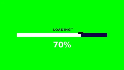Dynamic Loading Progress Bar Animation Motion in Bright Green Background. 스톡 동영상 336611231