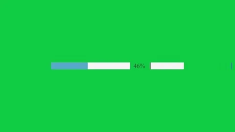 Dynamic loading sequence on green screen with 50% progress. Stock Footage 299045983