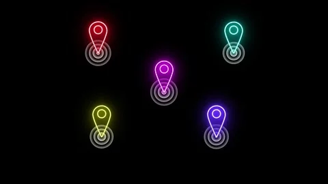 Dynamic Location Scanning Interface Animation for Social Networks Stock Footage 282577202