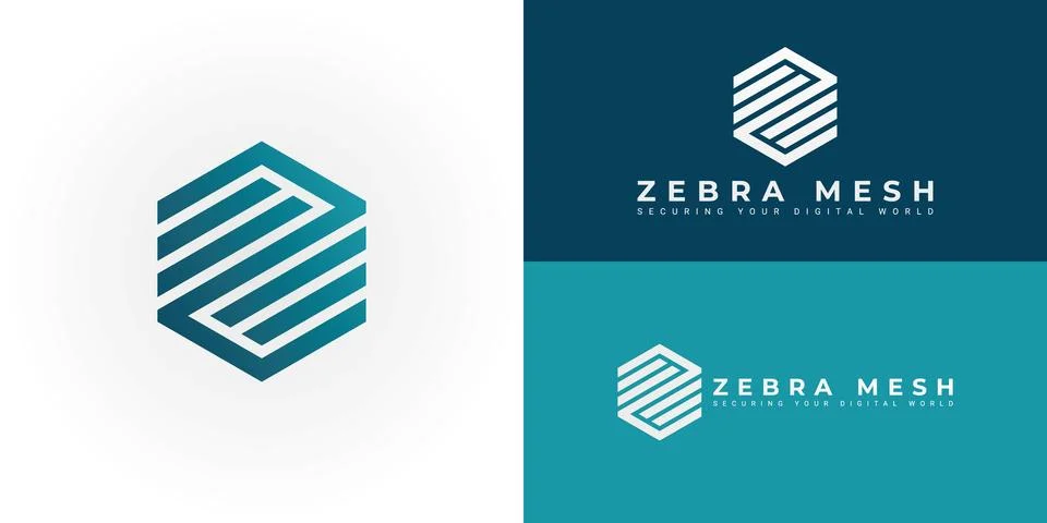The dynamic logo design creatively integrates the initials ZM 스톡 일러스트