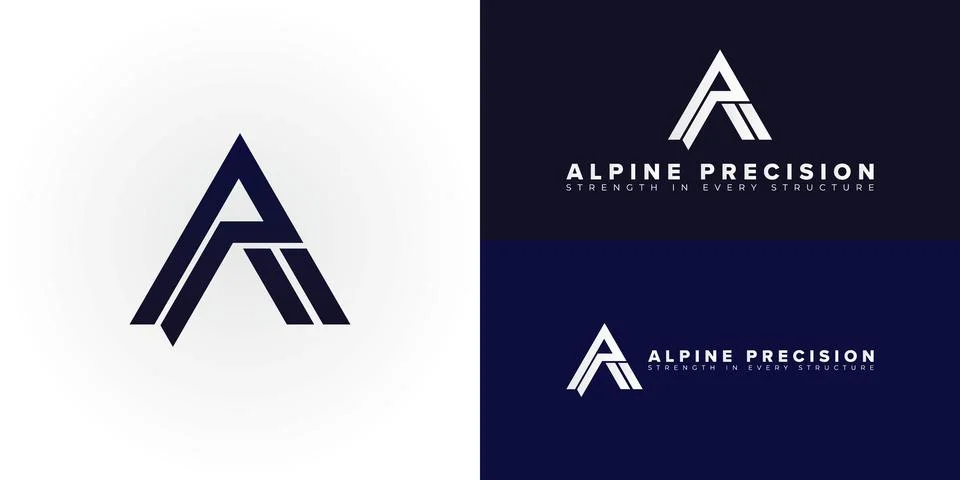 The dynamic logo design creatively integrates the initials AP into a bold Stock Illustration