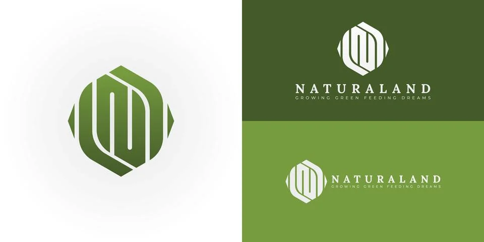 The dynamic logo design creatively integrates the initials NL Stock Illustration