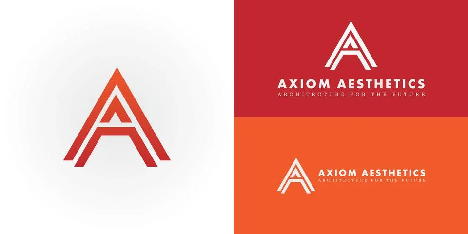 The dynamic logo design creatively integrates the initials AA Stock Illustration