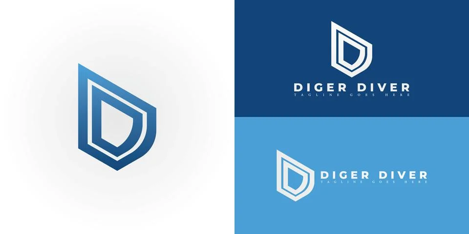 The dynamic logo design creatively intertwines the initials DD Stock Illustration