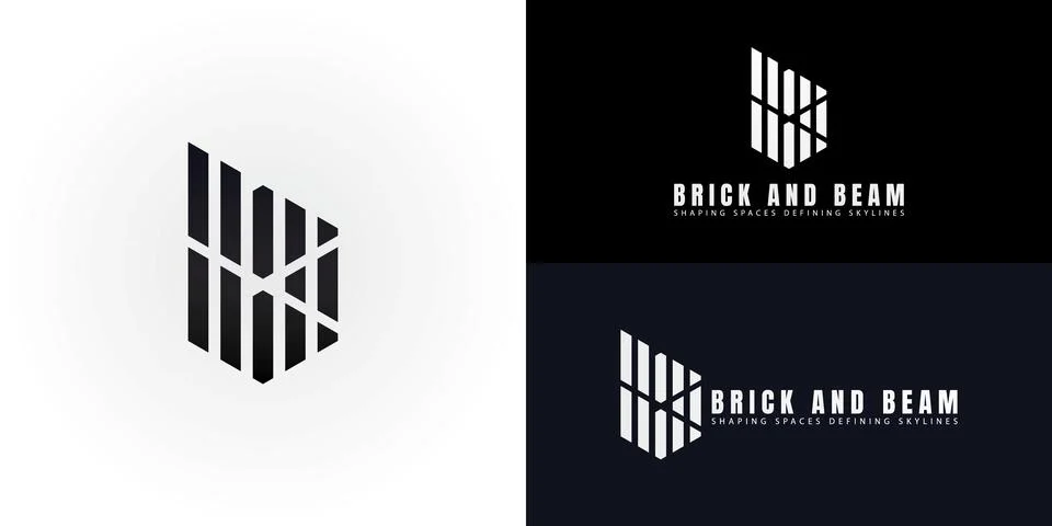 The dynamic logo design features BB's initials Stock Illustration