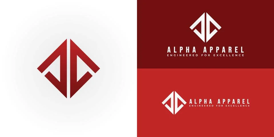 The dynamic logo design features the initials AA intertwined Stock Illustration