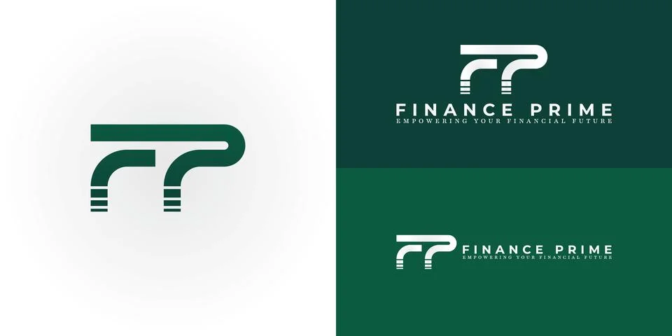 The dynamic logo design features the initials F and P elegantly intertwined イラスト素材
