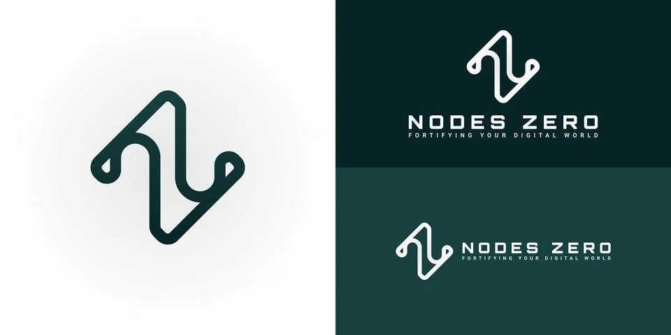 The dynamic logo design features the initials N and Z creatively intertwined Stockillustratie