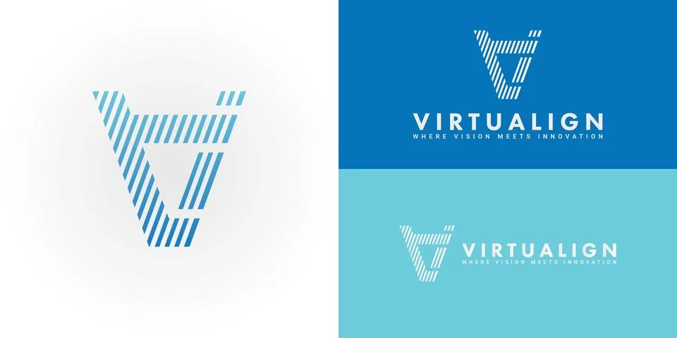 The dynamic logo design features the initials VA 스톡 일러스트