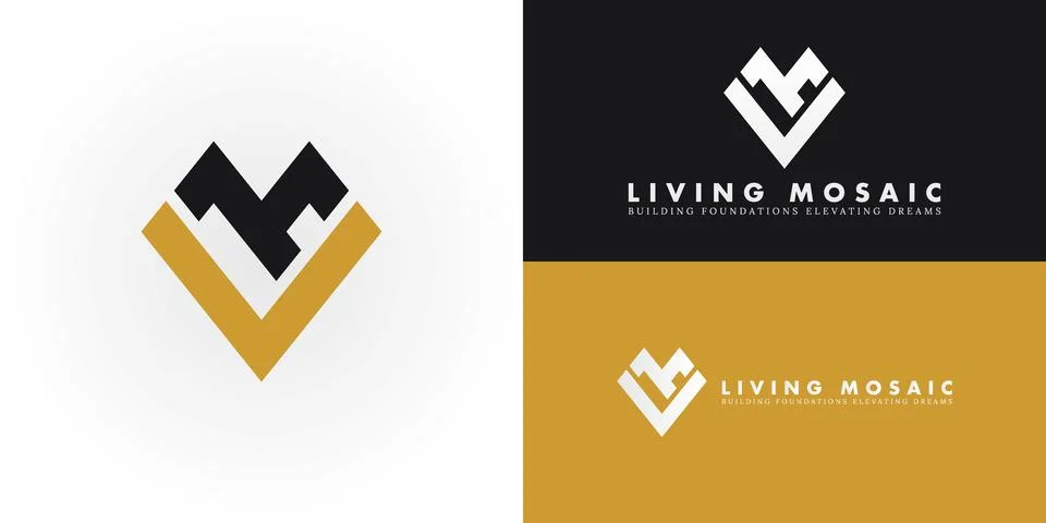The dynamic logo design features the initials LM Stock Illustration