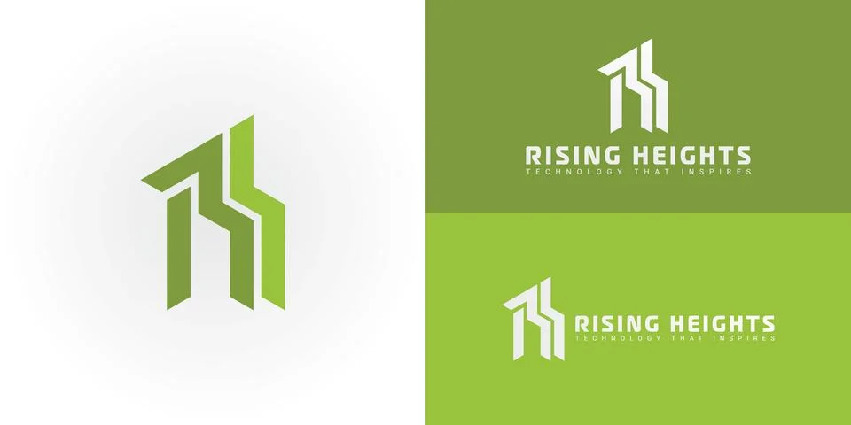 The dynamic logo design features the initials RH イラスト素材