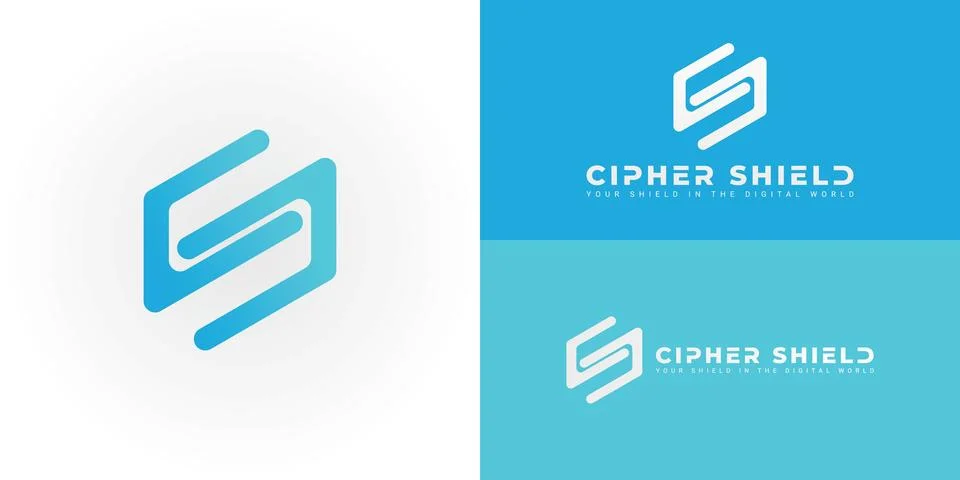 The dynamic logo design features the initials CS Stock Illustration
