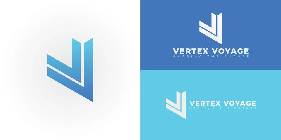 The dynamic logo design features the initials VV Stock Illustration