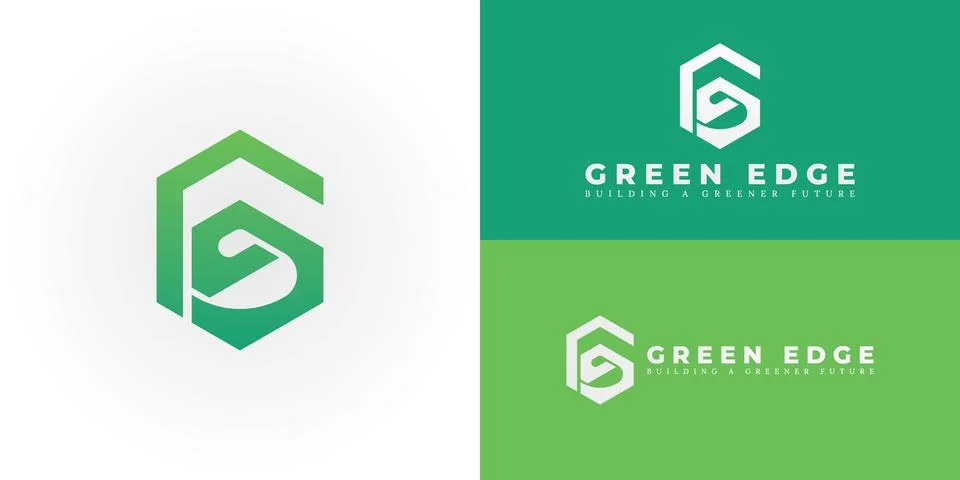 The dynamic logo design features the initials GE 스톡 일러스트