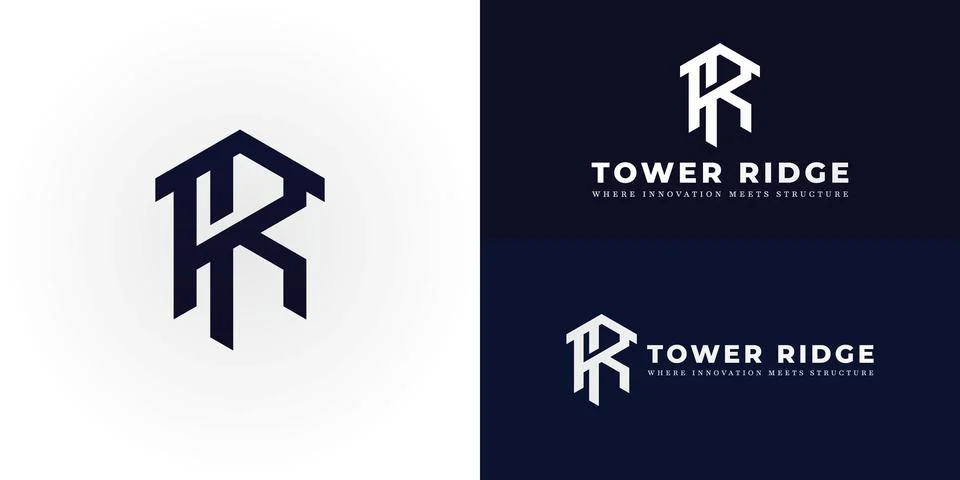 The dynamic logo design features the initials TR Stock Illustration