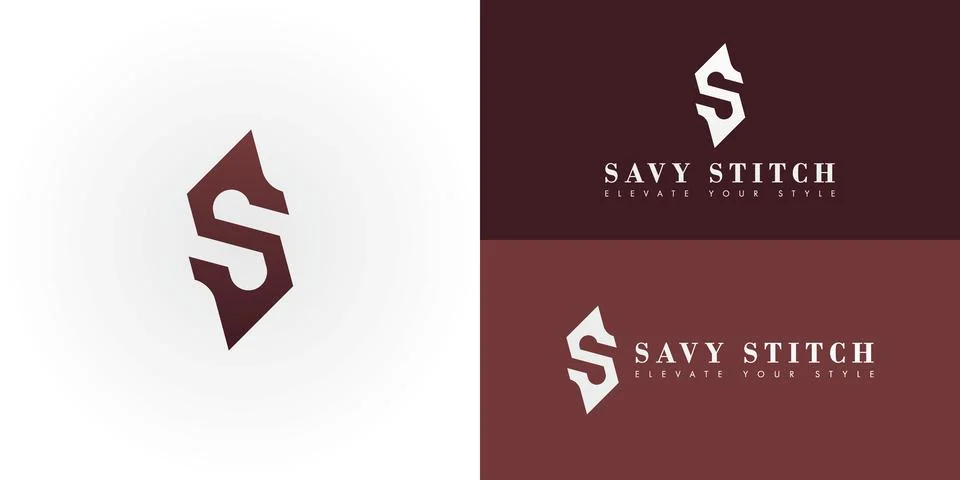 The dynamic logo design features SS's initials Stock Illustration