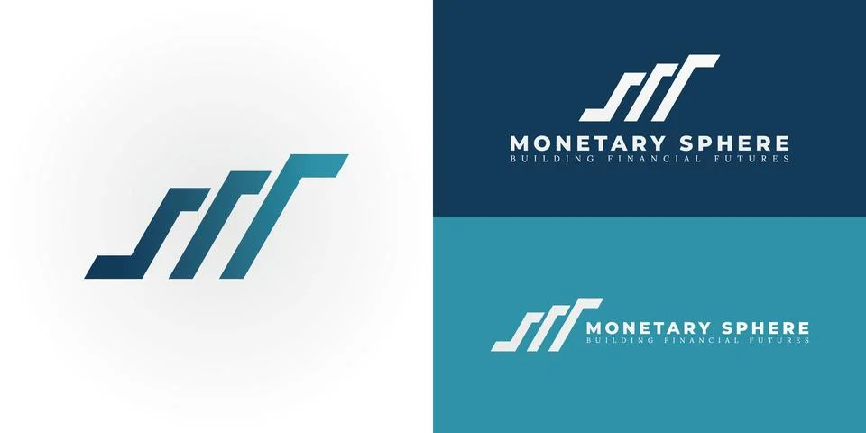 The dynamic logo uniquely represents the initials M 스톡 일러스트