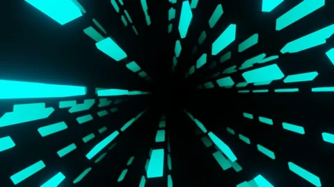 Dynamic looped background of rotating neon blocks Stock Footage 203440429