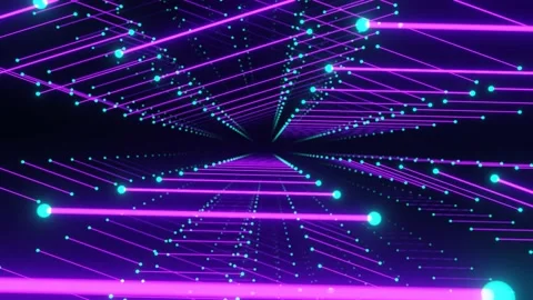 Dynamic looped tunnel of lines Stock Footage 203439852