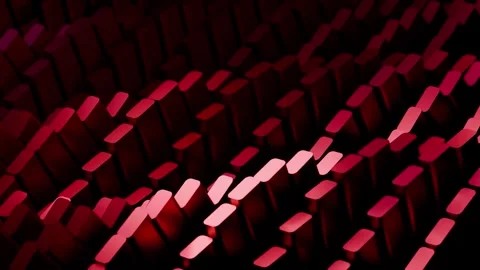 Dynamic Looping Red Geometric Shapes Animation - Abstract Motion Graphics B.. Stock Footage 331119147
