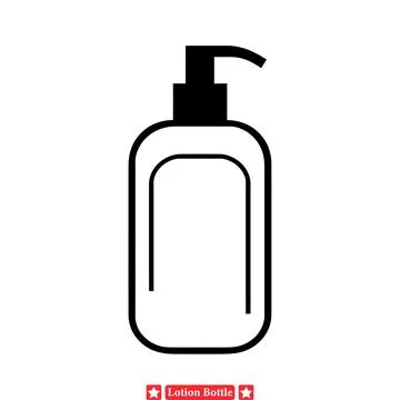 Dynamic Lotion Bottle Vector Shapes  Transform Your Visuals Stock Illustration