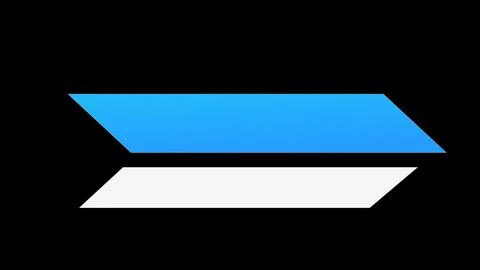 Dynamic lower third animation on a black background with futuristic blue an.. Stock Illustration