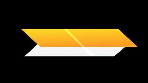 Dynamic lower third animation on a black background with futuristic yellow .. Stock Illustration