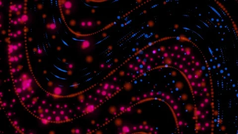 Dynamic luminous flux with soft blurring and iridescence. Stock Footage 319524368