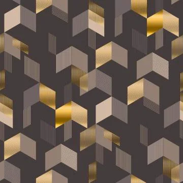 Dynamic luxury gold and beige seamless pattern Stock Illustration