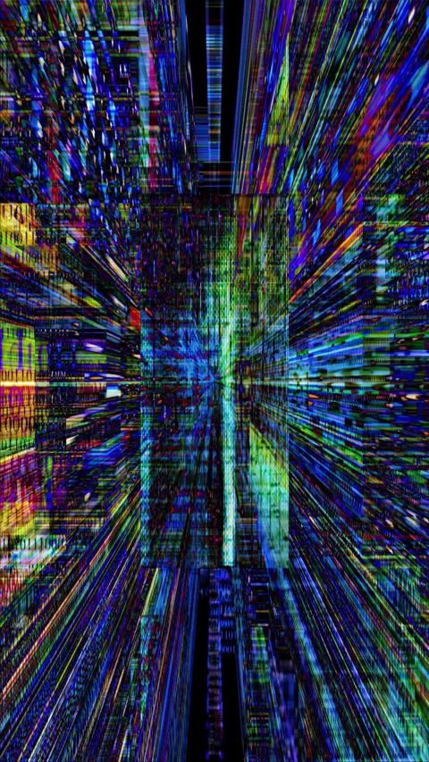 Dynamic Matrix: Streaming Data and Digital Light Explosion Stock Footage 283514209