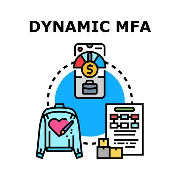 Dynamic mfa concept of security and customization Stock Illustration