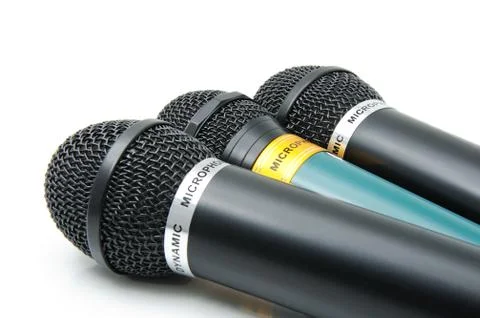 Dynamic microphones Stock Photos
